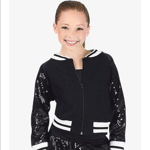 Girls Sequin Varsity Jacket